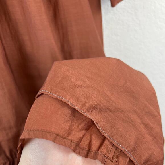 Current Air Anthropologie Tiered Tamra Midi Dress in Cognac Size Large Western - Picture 8 of 11